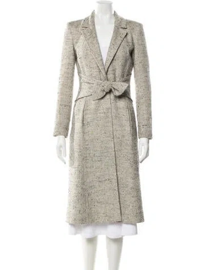 Pre-owned Valentino Vintage Silk Coat In Neutrals