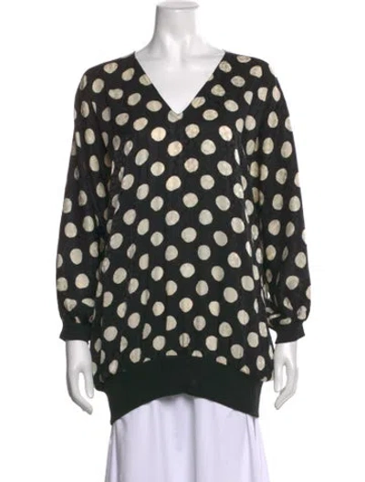 Pre-owned Valentino Vintage Silk Tunic In Black