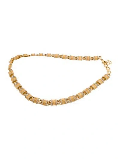 Pre-owned Valentino Garavani Vintage Skinny Waist Belt In Gold