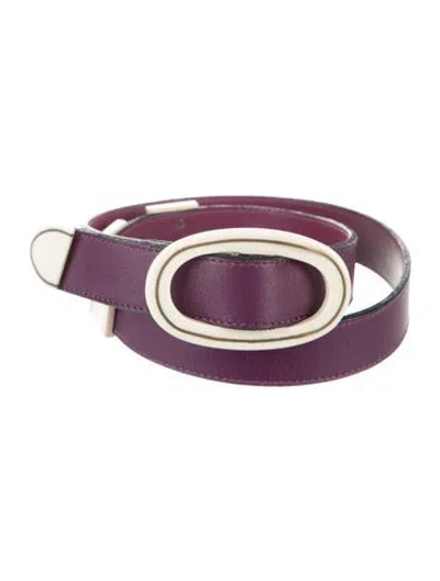 Pre-owned Valentino Garavani Vintage Skinny Waist Belt In Purple