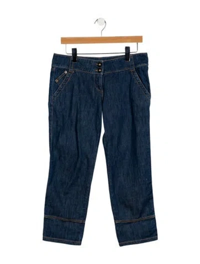 Pre-owned Valentino Vintage Straight Leg Jeans In Blue