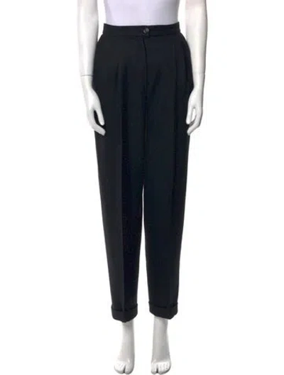Pre-owned Valentino Vintage Straight Leg Pants In Black