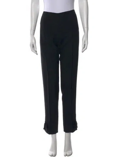 Pre-owned Valentino Vintage Straight Leg Pants In Black