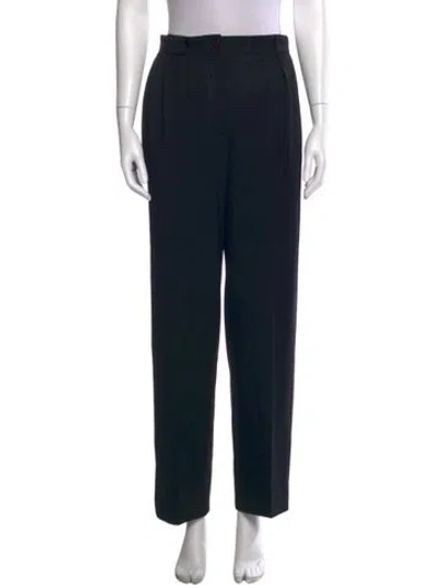 Pre-owned Valentino Vintage Straight Leg Pants In Black
