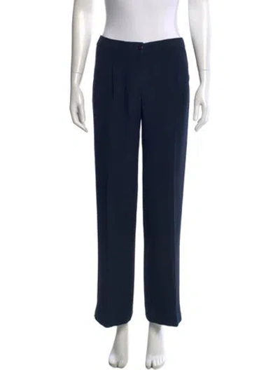 Pre-owned Valentino Vintage Straight Leg Pants In Blue