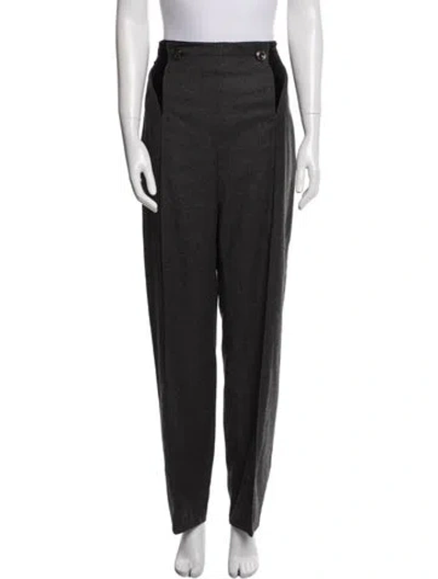 Pre-owned Valentino Vintage Straight Leg Pants In Gray