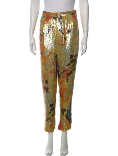 Pre-owned Valentino Vintage Straight Leg Pants In Multi