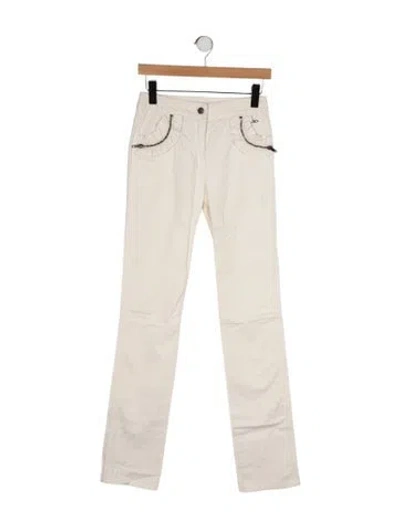 Pre-owned Valentino Vintage Straight Leg Pants In Neutral
