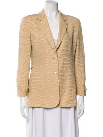 Pre-owned Valentino Vintage Striped Blazer In Neutral