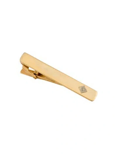 Pre-owned Valentino Garavani Vintage Two-tone Logo Tie Clip In Multi