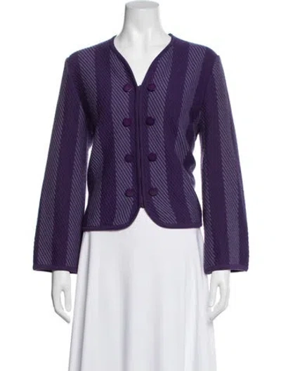 Pre-owned Valentino Vintage  Garavani Studio Jacket In Purple