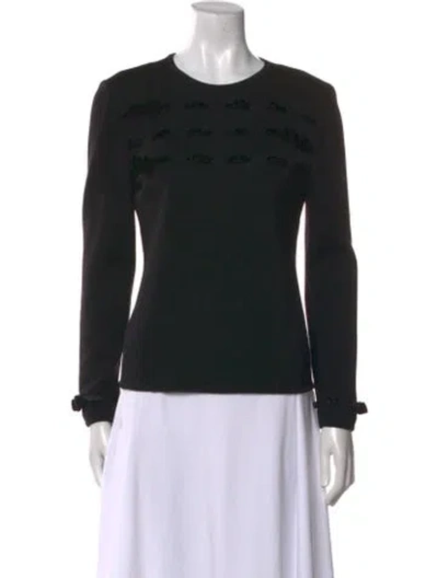 Pre-owned Valentino Vintage  Studio Sweater In Black