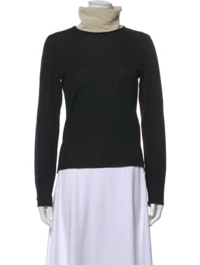 Pre-owned Valentino Vintage Virgin Wool Sweater In Black
