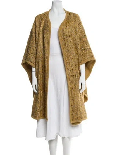 Pre-owned Valentino Vintage V-neck Sweater In Yellow