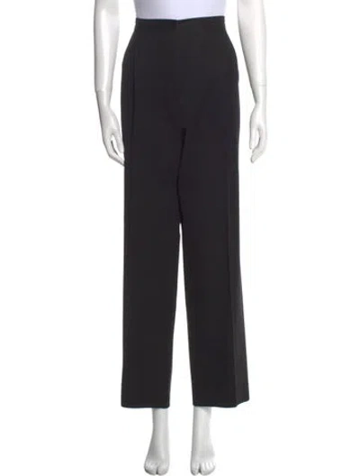 Pre-owned Valentino Vintage Wide Leg Pants In Black