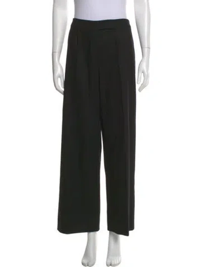 Pre-owned Valentino Vintage Wide Leg Pants In Black