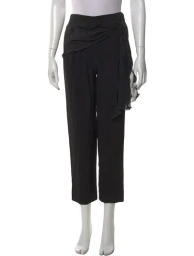Pre-owned Valentino Vintage Wide Leg Pants In Black