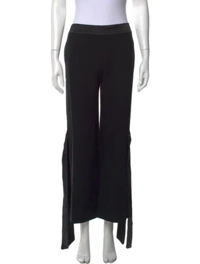Pre-owned Valentino Vintage Wide Leg Pants In Black