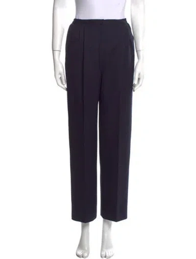 Pre-owned Valentino Vintage Wide Leg Pants In Blue