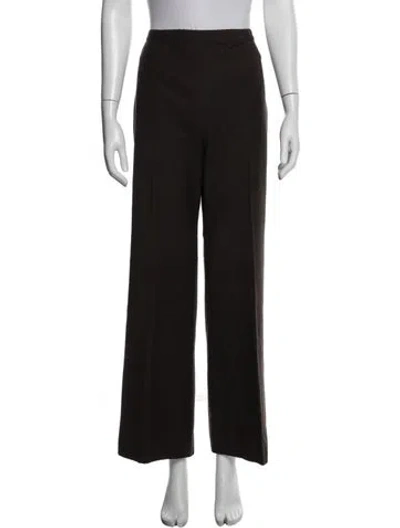 Pre-owned Valentino Vintage Wide Leg Pants In Brown