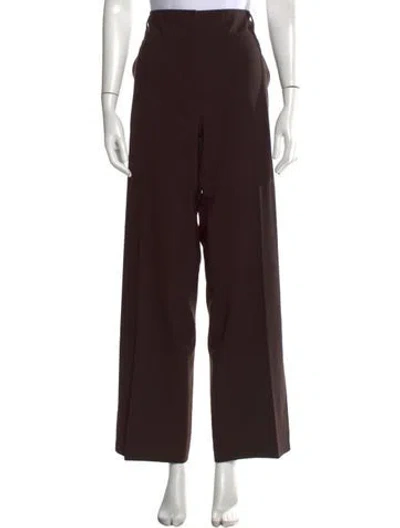 Pre-owned Valentino Vintage Wide Leg Pants In Brown