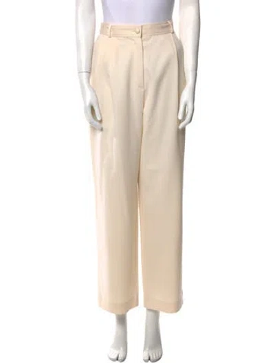 Pre-owned Valentino Vintage Wide Leg Pants In Neutral