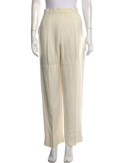 Pre-owned Valentino Vintage Wide Leg Pants In Neutral