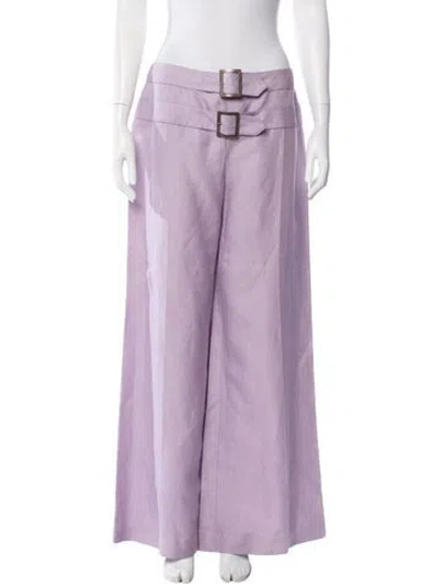 Pre-owned Valentino Vintage Wide Leg Pants In Purple