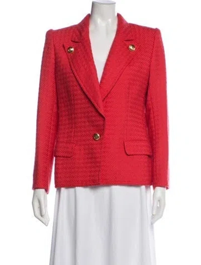 Pre-owned Valentino Vintage Wool Blazer In Orange