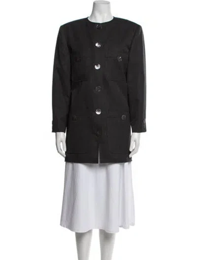 Pre-owned Valentino Vintage Wool Jacket In Grey