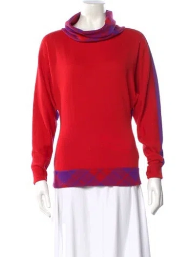 Pre-owned Valentino Vintage Wool Sweater In Purple