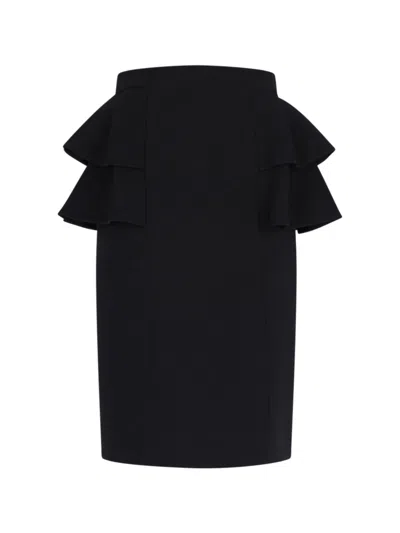 Valentino Virgin Wool And Silk Midi Skirt