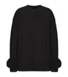 Valentino Regular Fit Wool Jersey Sweater In Black
