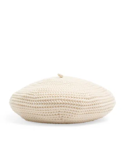 Valentino Garavani Virgin Wool Beret In White