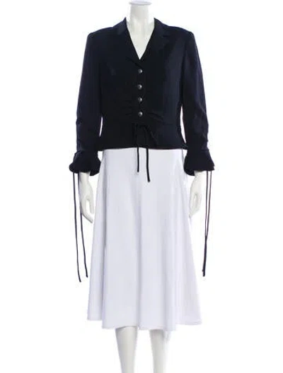 Pre-owned Valentino Virgin Wool Biker Jacket In Multi