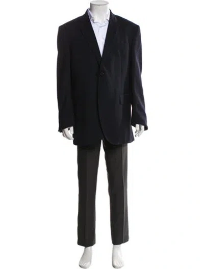 Pre-owned Valentino Virgin Wool Blazer In Black