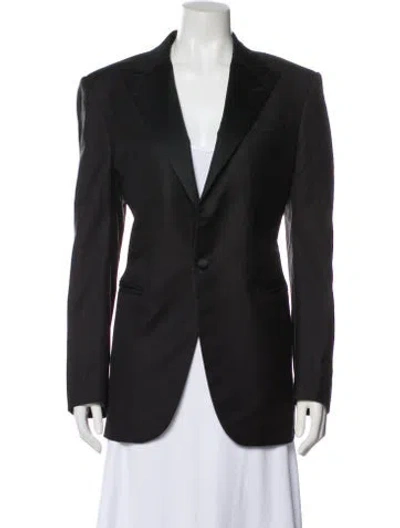 Pre-owned Valentino Virgin Wool Blazer In Black