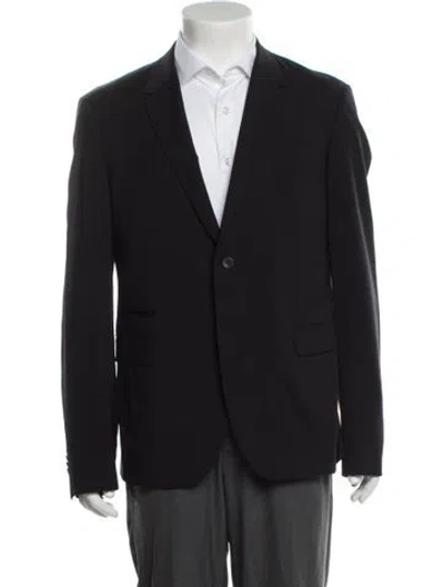 Pre-owned Valentino Virgin Wool Blazer In Black
