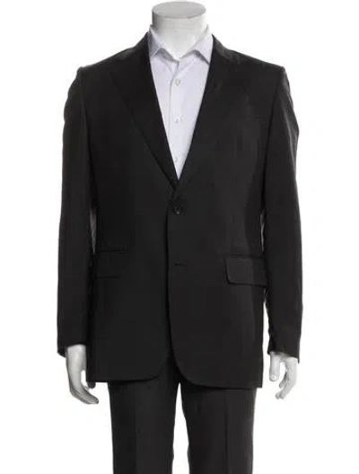 Pre-owned Valentino Virgin Wool Blazer In Black