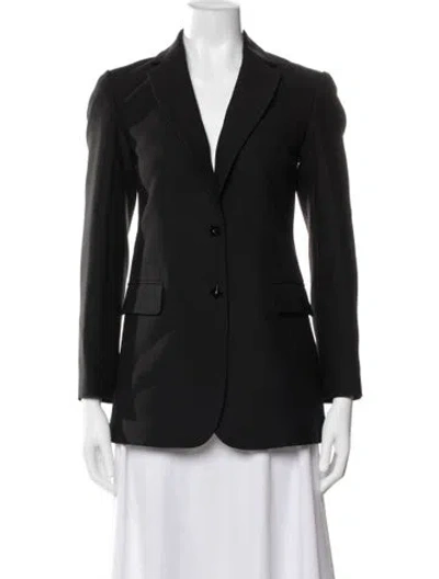 Pre-owned Valentino Virgin Wool Blazer In Black