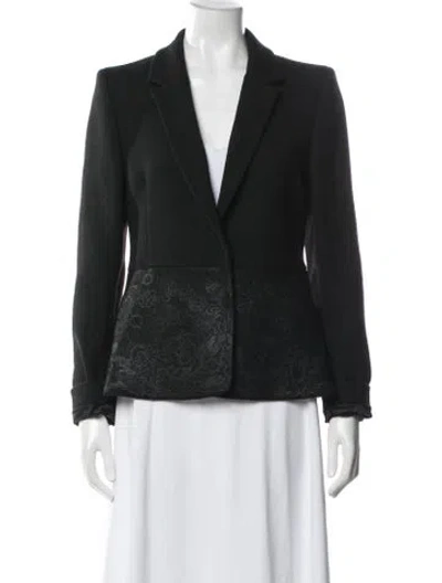 Pre-owned Valentino Virgin Wool Blazer In Black