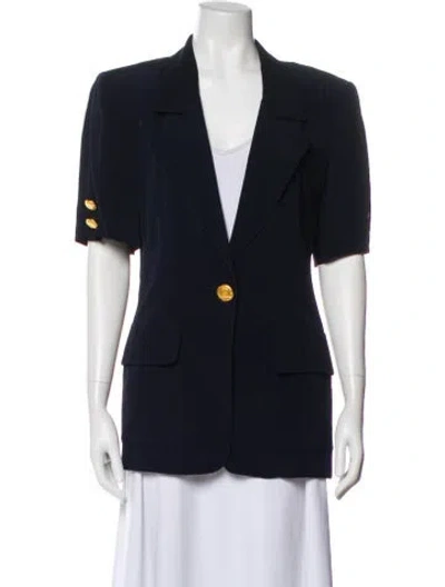 Pre-owned Valentino Virgin Wool Blazer In Blue