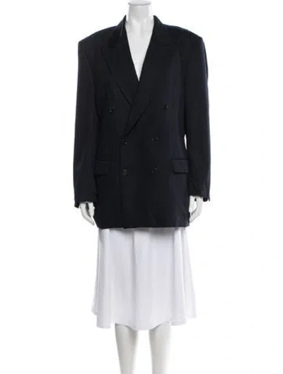 Pre-owned Valentino Virgin Wool Blazer In Blue