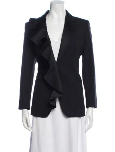 Pre-owned Valentino Virgin Wool Blazer In Blue