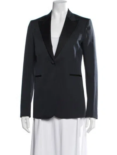 Pre-owned Valentino Virgin Wool Blazer In Blue