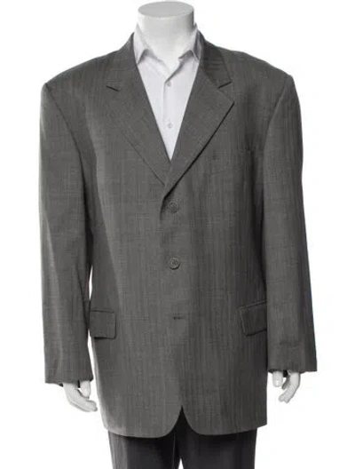 Pre-owned Valentino Virgin Wool Blazer In Gray