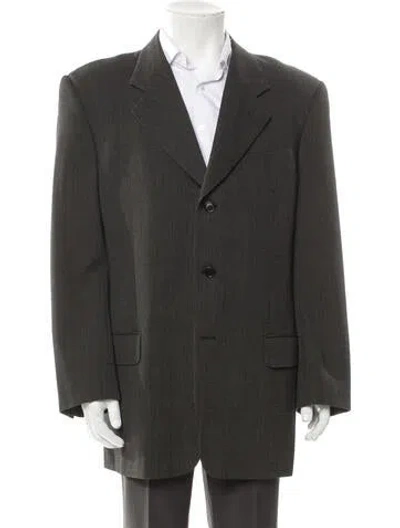 Pre-owned Valentino Virgin Wool Blazer In Gray