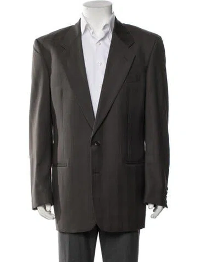 Pre-owned Valentino Virgin Wool Blazer In Gray