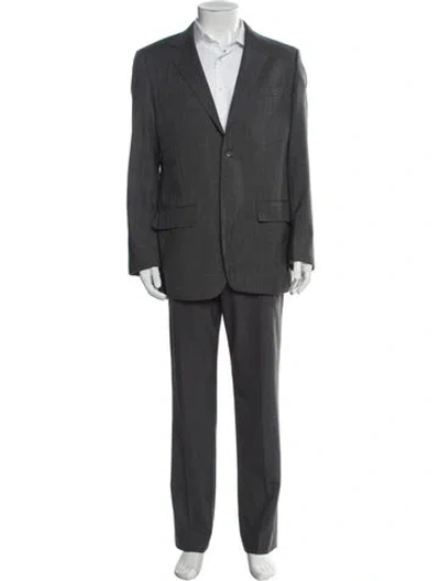 Pre-owned Valentino Virgin Wool Blazer In Gray