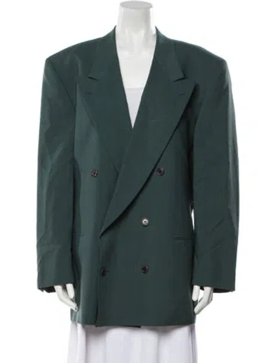 Pre-owned Valentino Virgin Wool Blazer In Green